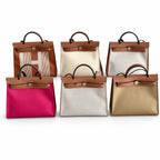 Herbag 31cm Saddle-Inspired Canvas Body with Leather Handle and Shoulder Strap — Refined Saddle-Inspired Carry Design