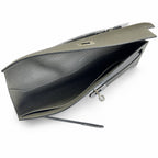 Sophisticated Evening Clutch: Kelly Cut 31 Clutch Epsom Leather Pewter Gray