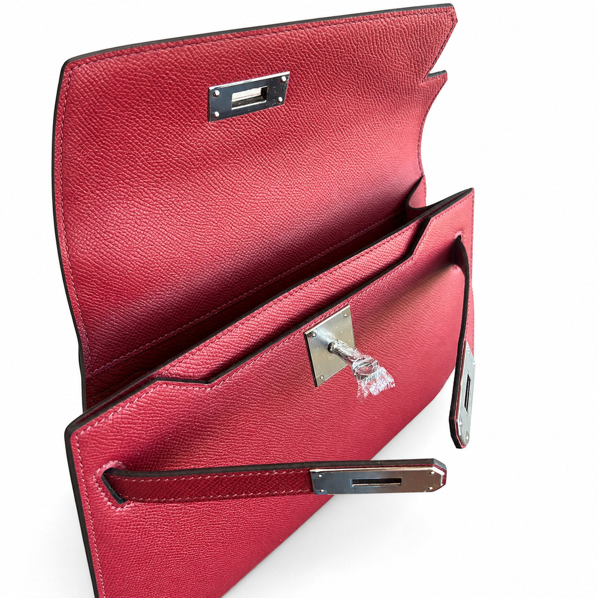 Kelly Depeches 25cm Epsom Leather with Shoulder Strap — Sophisticated Compact Carry