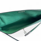 Distinctive Slim Carry Style: Kelly Cut 31 Clutch Epsom Leather Malachite Green
