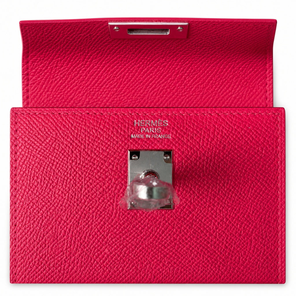 Kelly 25 5J Pink Epsom Silver Buckle handmade — Timeless Top-Handle Design