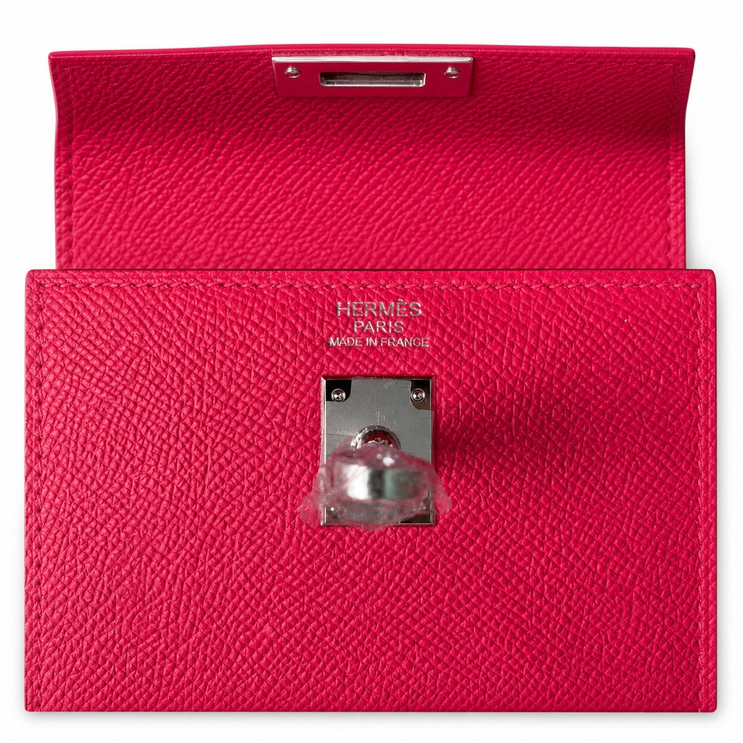 Kelly 25 5J Pink Epsom Silver Buckle handmade — Timeless Top-Handle Design