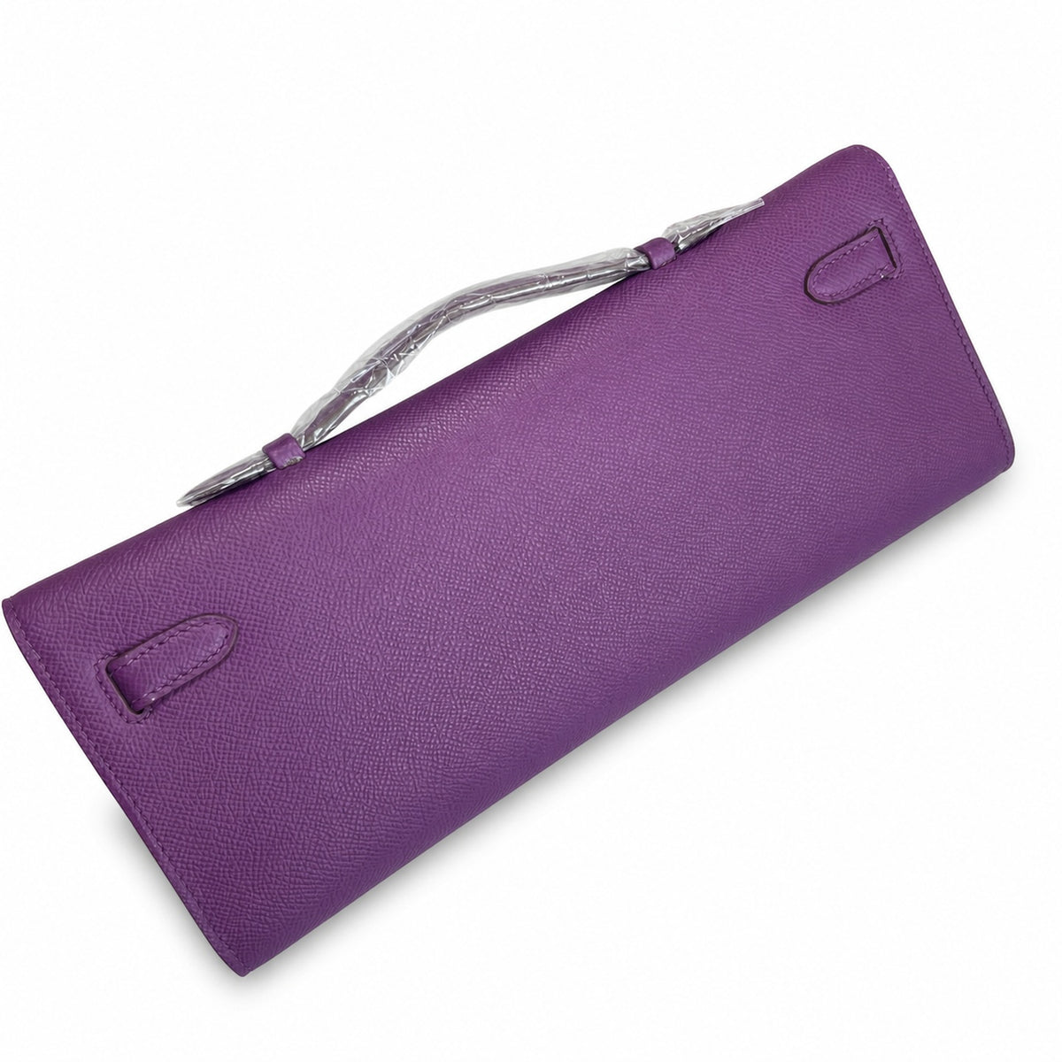 Kelly Cut 31 Clutch Epsom Leather Anemone Purple — Polished Compact Clutch
