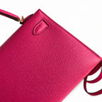 handmade Mini Kelly II 19cm imported Epsom Leather Pink Gold Buckle — Timeless Mini Top-Handle Design