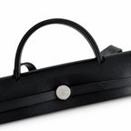 Refined Canvas Body with Leather Details: Herbag 31cm Saddle-Inspired Canvas Body with Leather Handle and Shoulder Strap