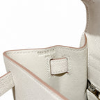 Kelly 28cm in Milkshake White Epsom Leather with Silver Buckle Handmade — Versatile Structured Bag