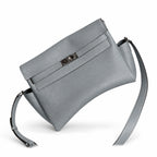 Kelly Messenger messenger bag large size, linen blue Togo Leather, Pre-order Togo calfskin messenger bag. - Flap with swivel hardware - Large — Distinctive Hand-Carry Bag