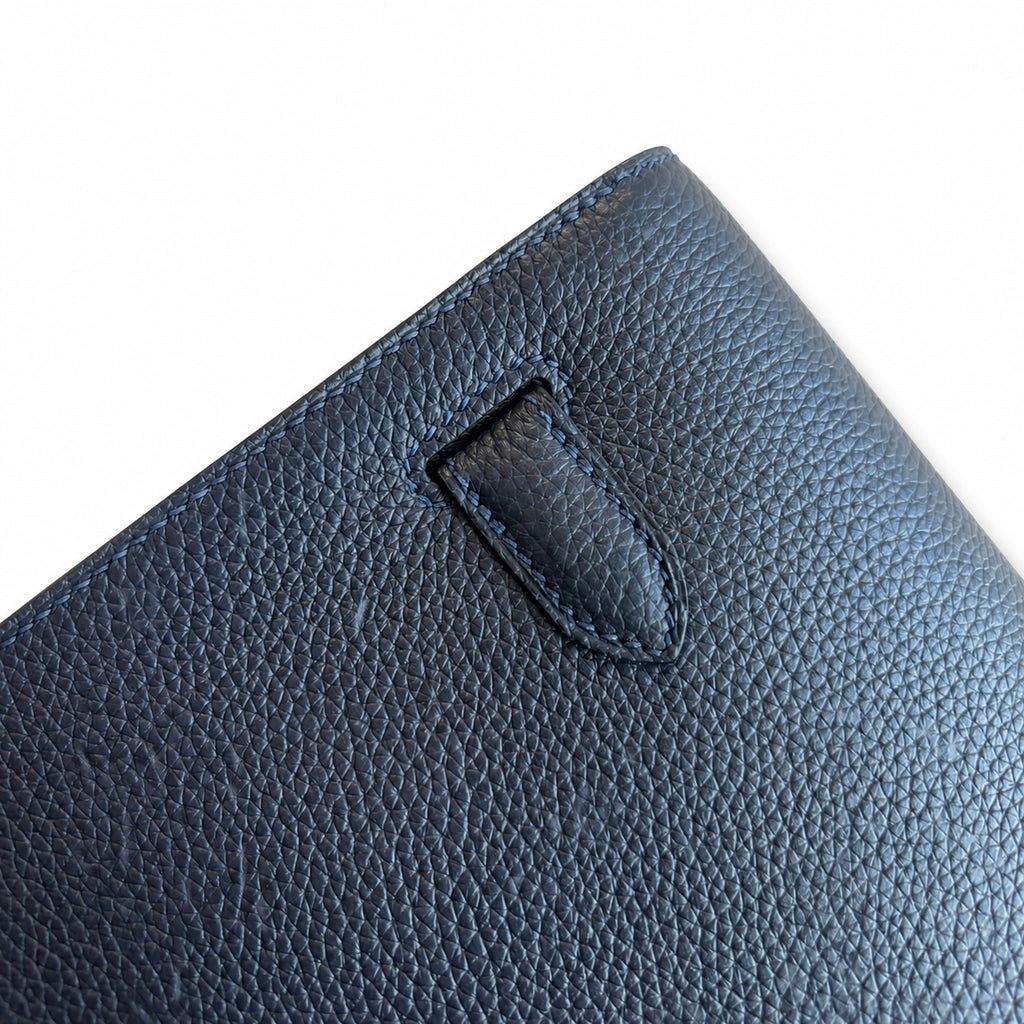 Convertible Clutch: Kelly Depeches 25cm Togo Leather with Shoulder Strap
