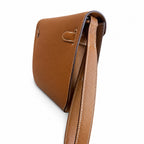 Elegant Crossbody-Ready Clutch: Kelly Depeches 25cm Epsom Leather with Shoulder Strap