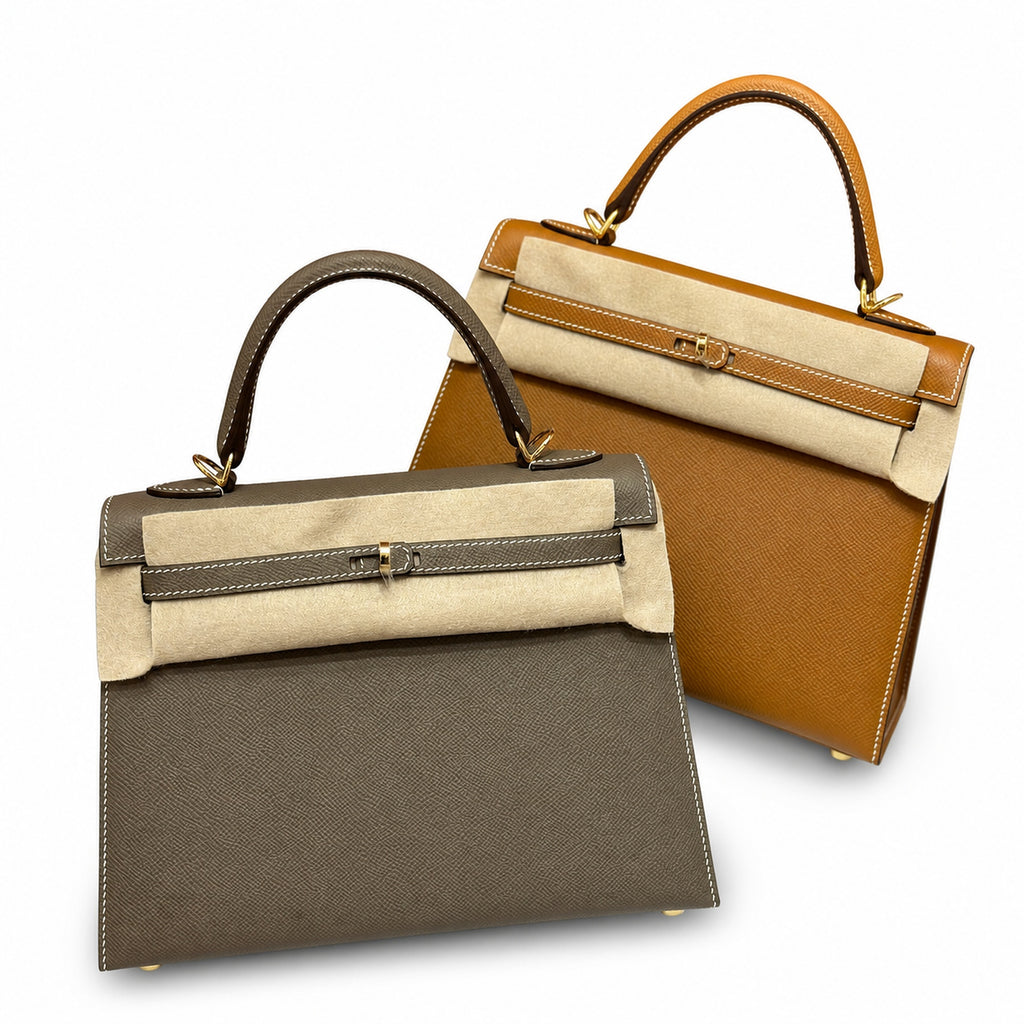 Kelly 25, imported Epsom, four diamond colors — Refined Top-Handle Bag
