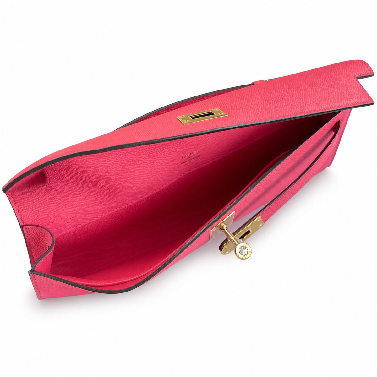 Kelly Cut 31 Clutch Epsom Leather Lipstick Powder — Slim Evening Clutch