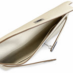 Sophisticated Evening Clutch: Kelly Cut 31 Clutch Epsom Leather Milkshake White