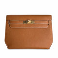 Kelly depeches25 Golden Brown Epsom Gold Buckle handmade men's — Sophisticated Compact Carry