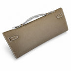 Kelly Cut 31 handbag Epsom Leather Elephant Gray — Refined Flat Clutch