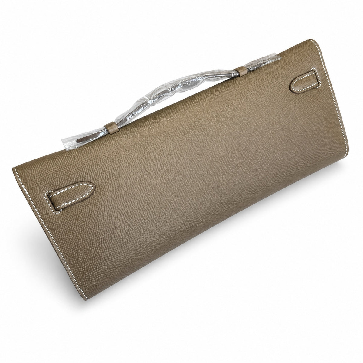 Kelly Cut 31 handbag Epsom Leather Elephant Gray — Refined Flat Clutch