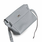 Kelly Messenger messenger bag large size, linen blue Togo Leather, Pre-order Togo calfskin messenger bag. - Flap with swivel hardware - Large — Distinctive Hand-Carry Bag