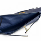Kelly Cut 31 Clutch Epsom Leather Dark Blue — Slim Evening Clutch