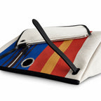 Elegant Canvas-and-Leather Bag: Herbag 31cm Saddle-Inspired Canvas Body with Leather Handle and Shoulder Strap