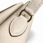 Kelly II SELLIER double-sided Kelly 20cm 10 Milkshake White Epsom Leather Gold Buckle — Elegant Structured Carry Style