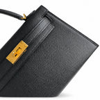 Mini Kelly II 19cm Epsom Leather Black Gold Buckle — Refined Mini Handbag