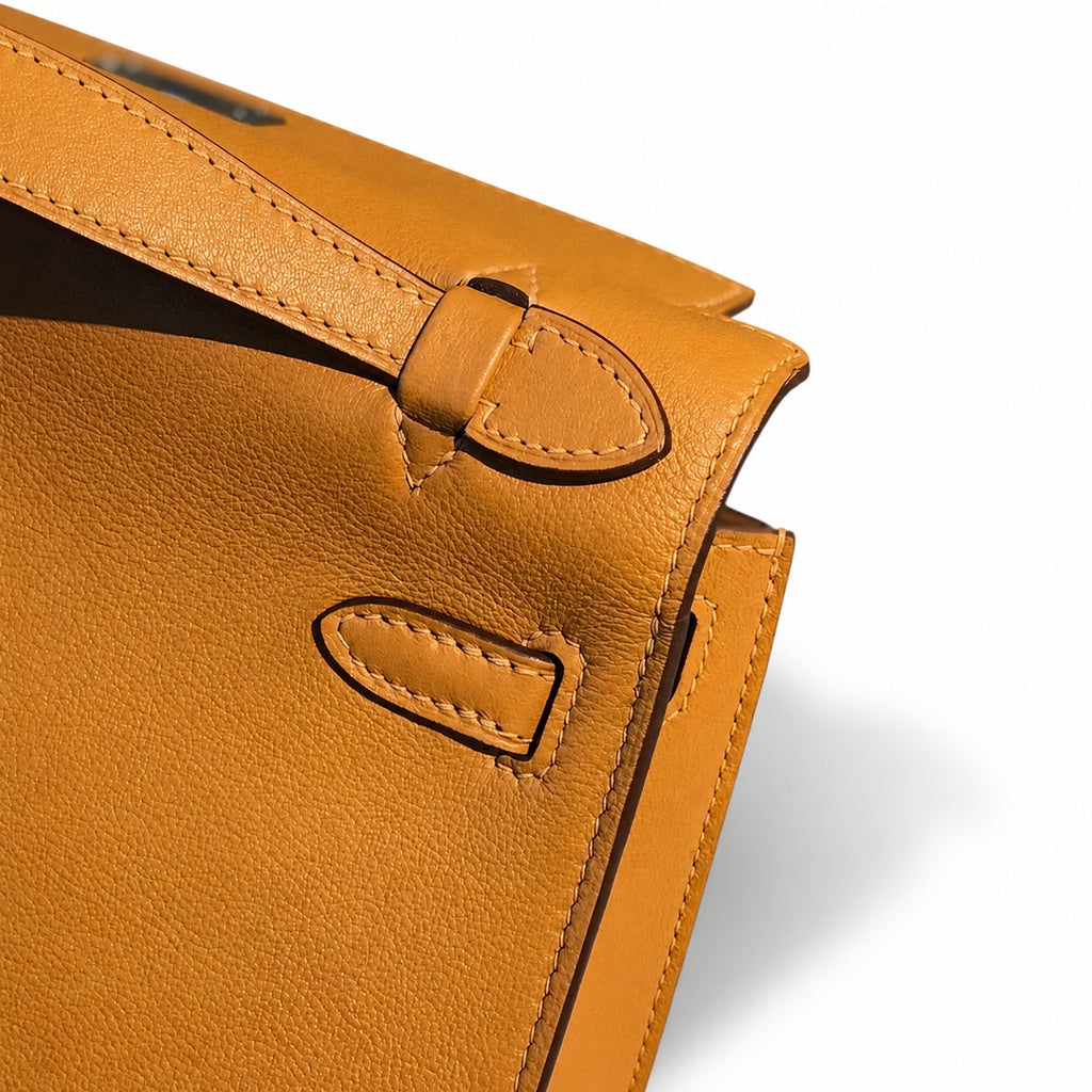 Mini Kelly Generation Sesame Swift Leather 22cm Handmade — Streamlined Mini Handbag