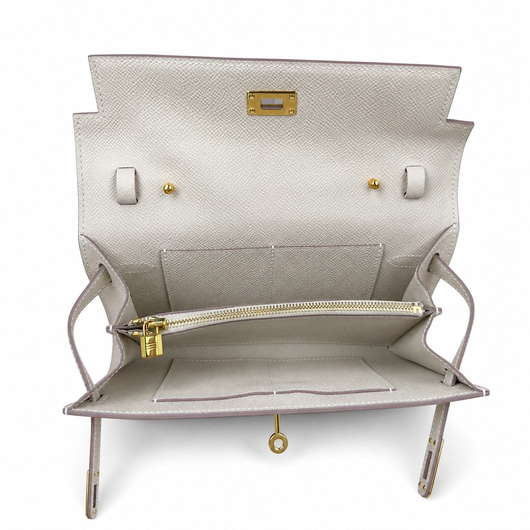 Kelly Epsom Leather Handmade — Timeless Top-Handle Design
