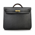 Kelly Depeche 36cm Epsom Leather 89 Noir Black top handcrafted — Slim Hand-Carry Design