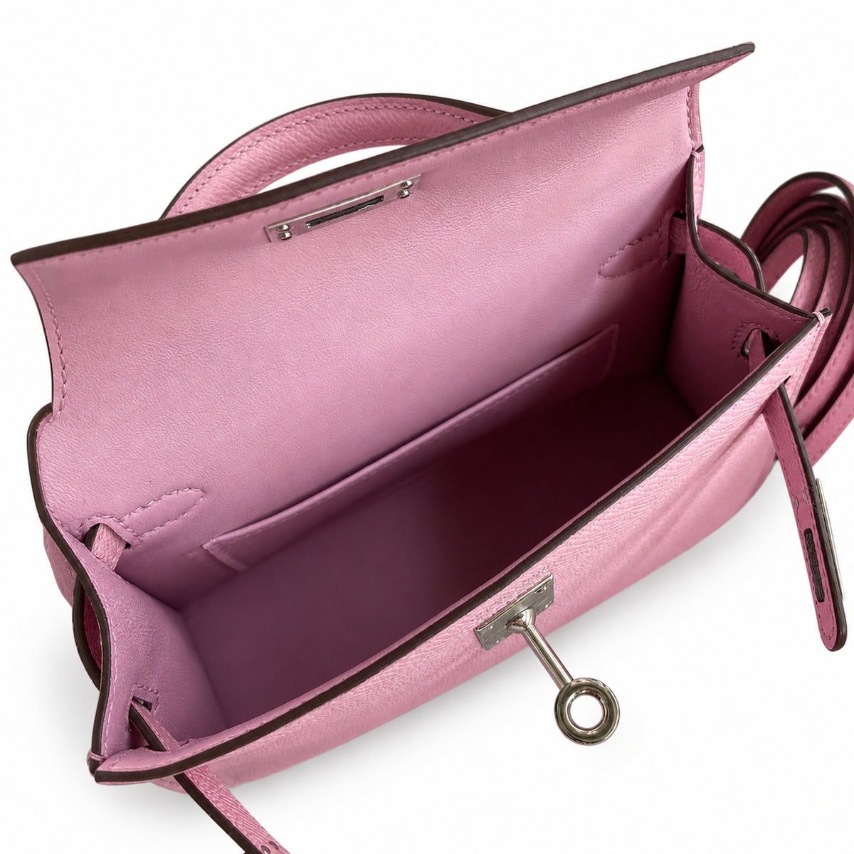 Mini Kelly II 19cm Epsom Leather, mallow purple, Silver Buckle — Versatile Mini Carry Design