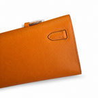 Streamlined Evening Bag: Kelly Cut 31 Clutch Epsom Leather Orange