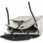 Versatile Canvas Shoulder Carry: Herbag 31cm Saddle-Inspired Canvas Body with Leather Handle and Shoulder Strap
