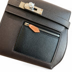 Kelly Depeches 25cm Evercolor Leather with Shoulder Strap — Structured Hand-Carry Clutch