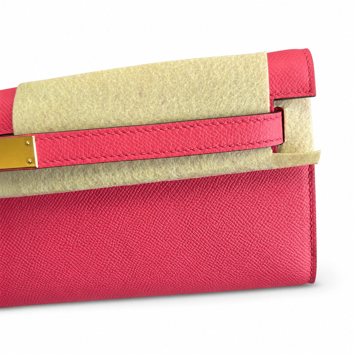 Kelly Cut 31 Clutch Epsom Leather Lipstick Powder — Slim Evening Clutch