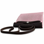 Elegant Canvas-and-Leather Hand-Carry Bag: Herbag 31cm Saddle-Inspired Canvas Body with Leather Handle and Shoulder Strap