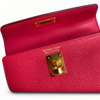 handmade Mini Kelly II 19cm imported Epsom Leather ultimate Pink Gold Buckle — Sophisticated Small-Scale Bag