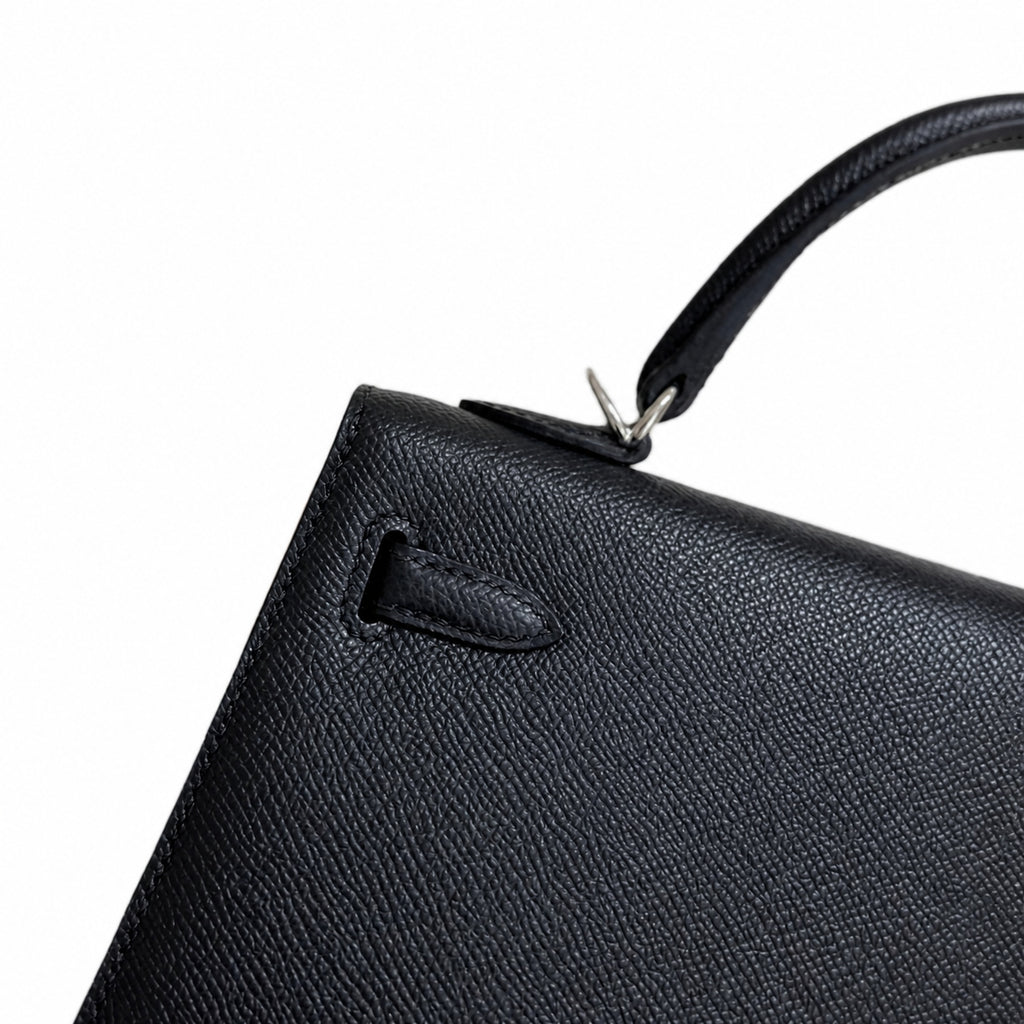 Black, Gold and Silver Buckle, Kelly 25, imported Epsom — Classic Hand-Carry Silhouette