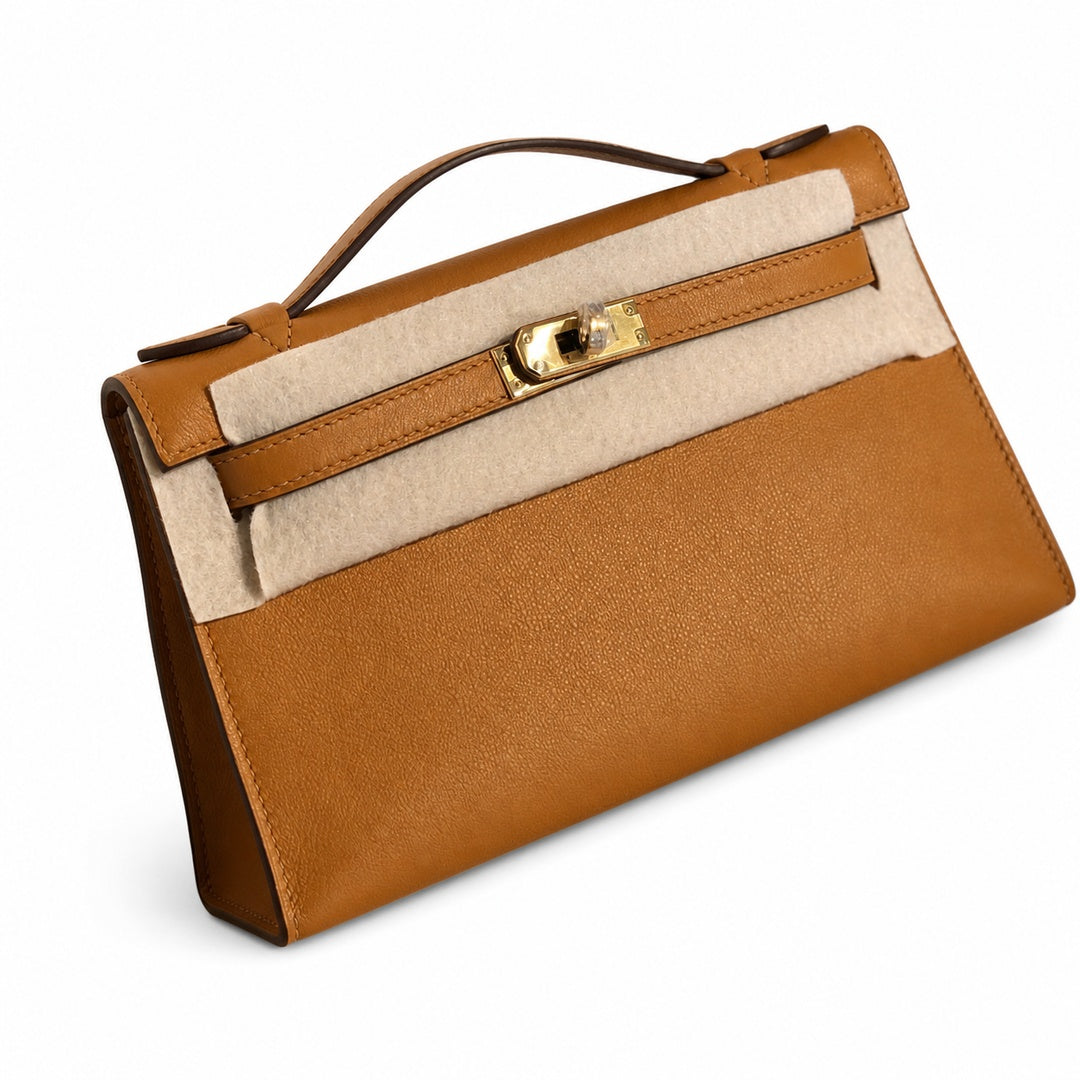 Mini Kelly Generation Sesame Swift Leather 22cm Handmade — Streamlined Mini Handbag