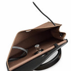 Streamlined Saddle-Inspired Handbag: Herbag 31cm Saddle-Inspired Canvas Body with Leather Handle and Shoulder Strap