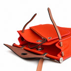 Refined Leather-Trimmed Shoulder Bag: Herbag 31cm Saddle-Inspired Canvas Body with Leather Handle and Shoulder Strap