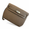 Streamlined Clutch Bag: Kelly Depeches 25cm Epsom Leather with Shoulder Strap