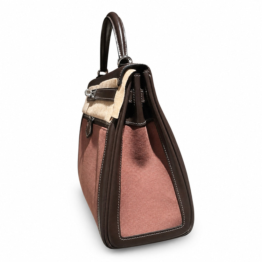 New limited edition 32Kelly Lakis BOX patchwork, ebony color Silver Buckle. The old money style series is low-key and noble. It exudes an elegant — Refined Lakis Carry Design