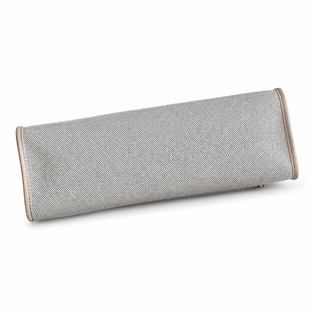 Versatile Canvas Shoulder Carry: Herbag 31cm Saddle-Inspired Canvas Body with Leather Handle and Shoulder Strap