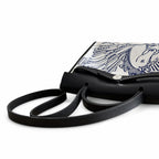 Classic Canvas Body and Leather Straps: Herbag 31cm Saddle-Inspired Canvas Body with Leather Handle and Shoulder Strap