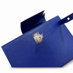 Kelly 25cm Epsom Leather 7T BlueElectric electric blue top handcraft — Elegant Structured Carry Style