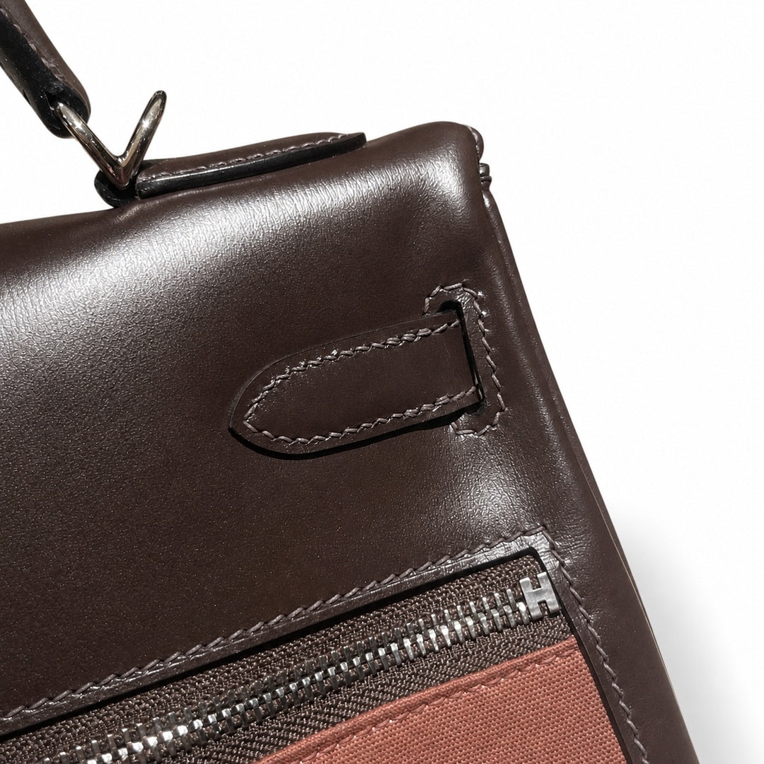 New limited edition 32Kelly Lakis BOX patchwork, ebony color Silver Buckle. The old money style series is low-key and noble. It exudes an elegant — Refined Lakis Carry Design