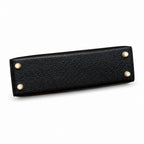 Mini Kelly II 19cm in Black Epsom Leather with Gold Buckle — Polished Compact Handbag