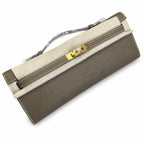 Kelly Cut 31 handbag Epsom Leather Elephant Gray — Refined Flat Clutch
