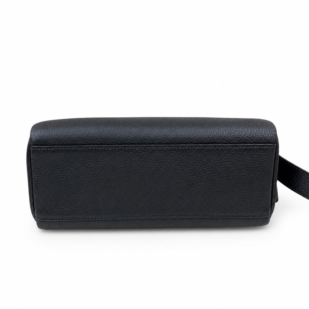 Kelly Messenger messenger bag for men and women, Black Silver Buckle, imported leather, all-steel hand-waxed thread, the highest cost-effectiveness — Versatile Structured Bag