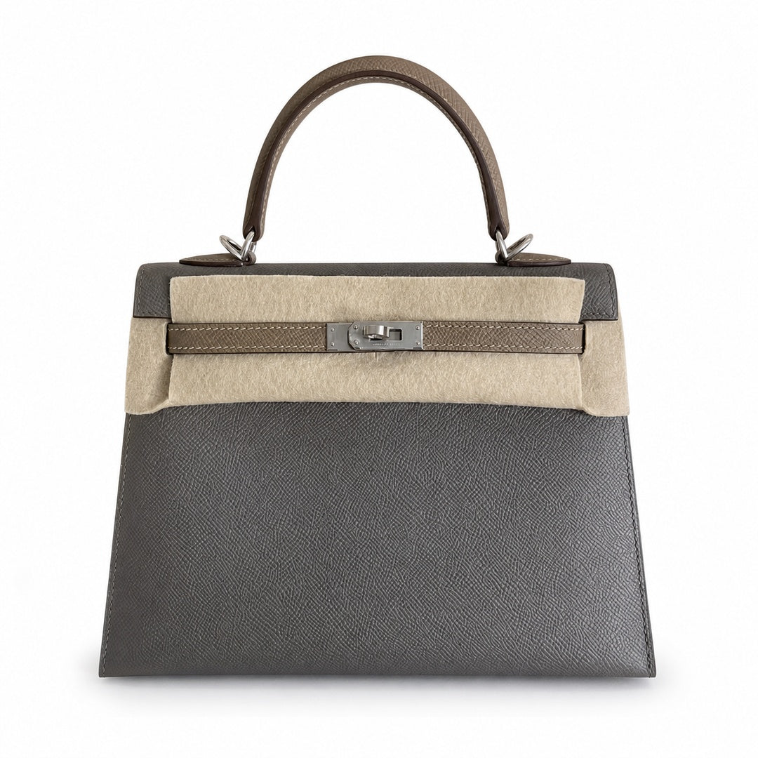 Kelly 25 Epsom color block order — Streamlined Top-Handle Handbag