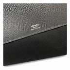 Kelly Depeches clutch, Epsom Leather 89 Noir Black — Refined Shoulder-Strap Clutch