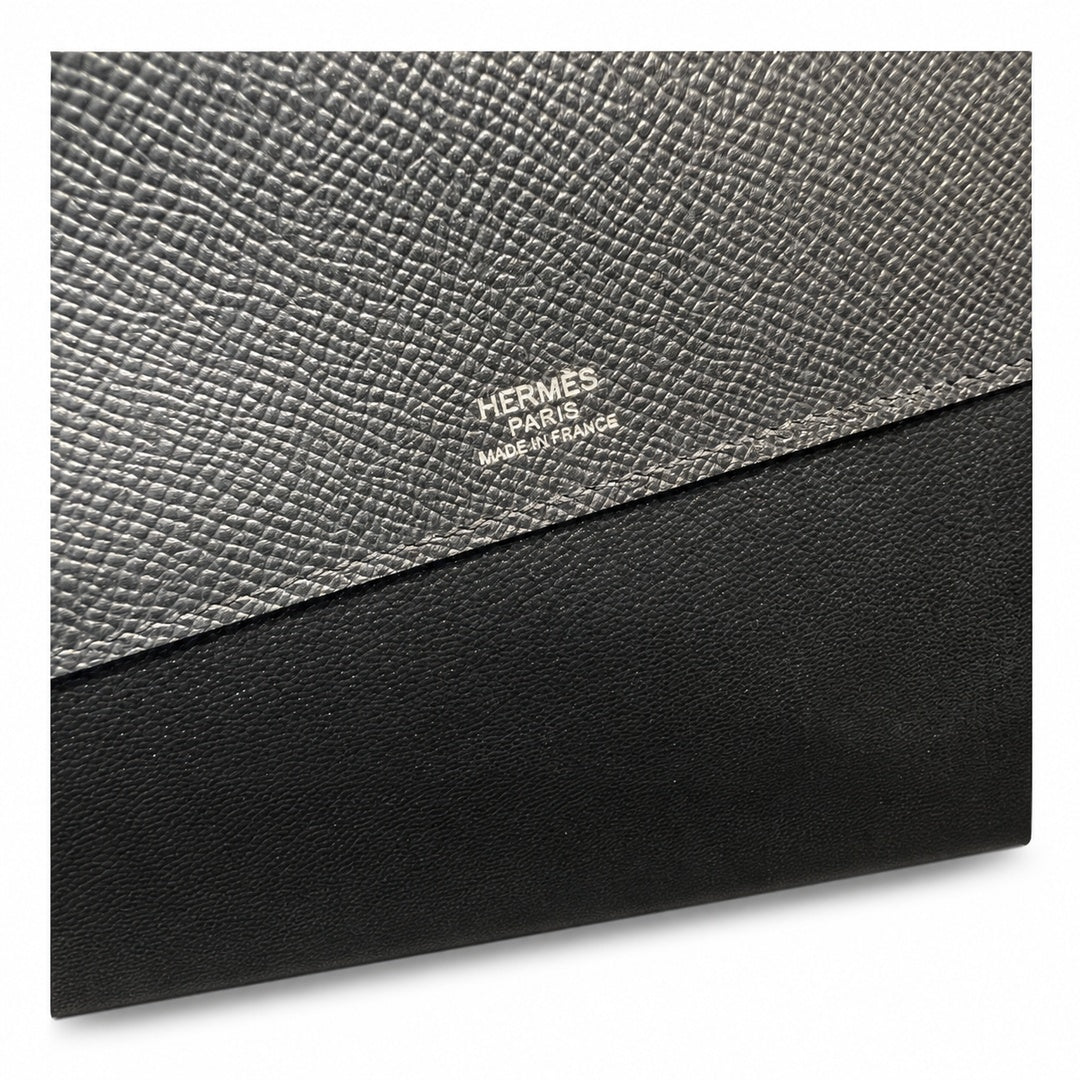 Kelly Depeches clutch, Epsom Leather 89 Noir Black — Refined Shoulder-Strap Clutch